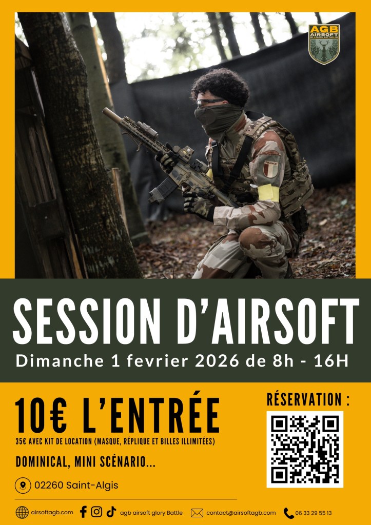 Session Airsoft 1 fevrier&nbsp;2026