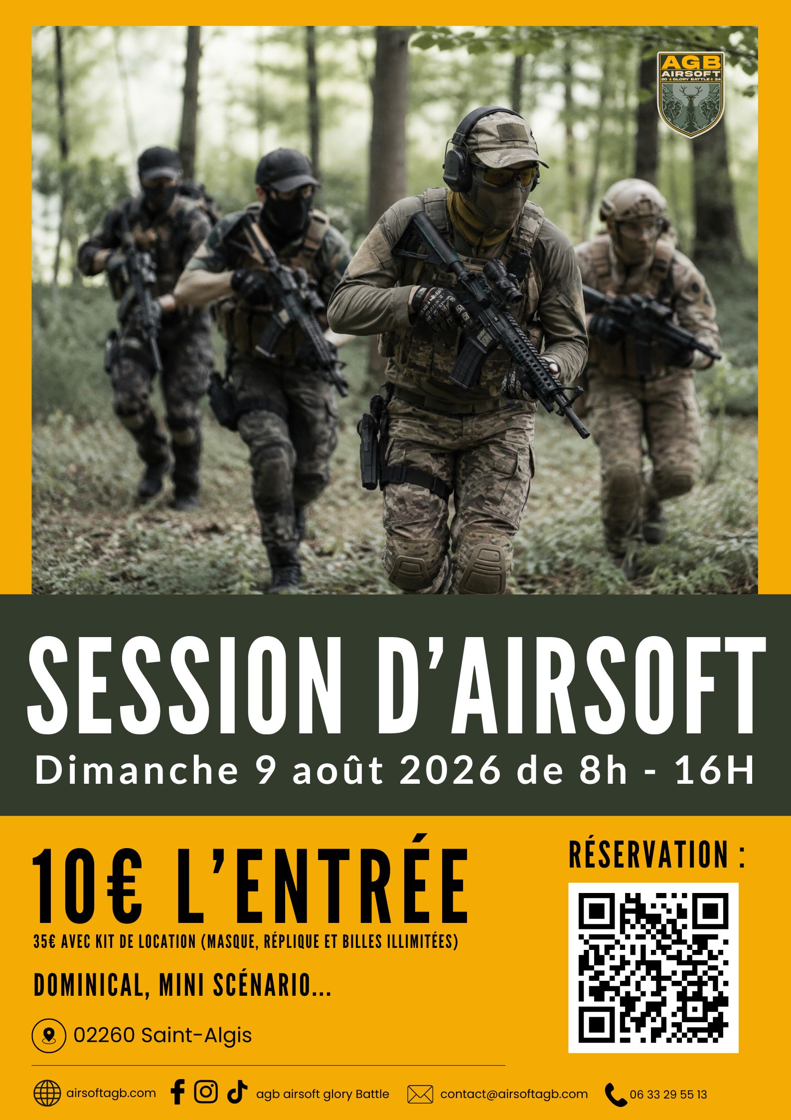 SESSION D’AIRSOFT – DIMANCHE 9 AOÛT 2026